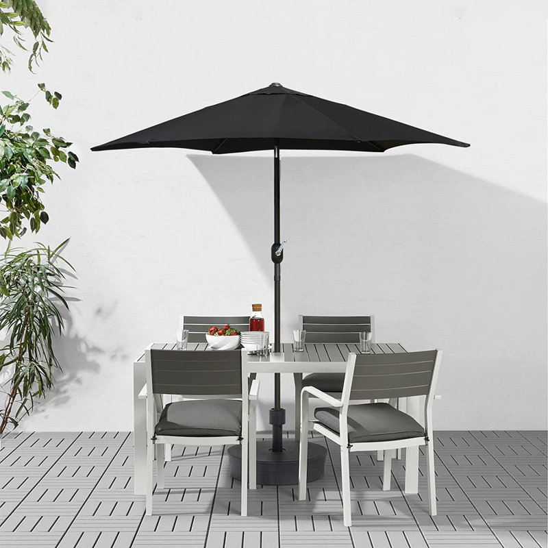 Ardolino Market Parasol, Black, 220cm H x 200cm W x 200cm D