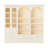 92.5'' H 2-Piece Bookcase With Glass Doors & Drawers