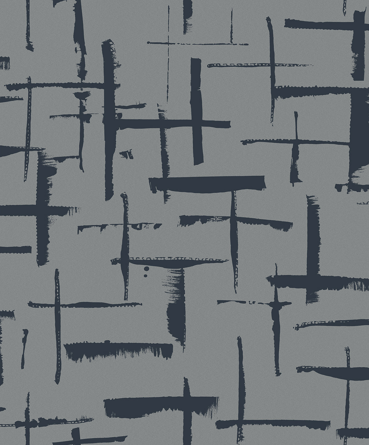 Niseko Modern Abstract Wallpaper, Metallic Silver Melody