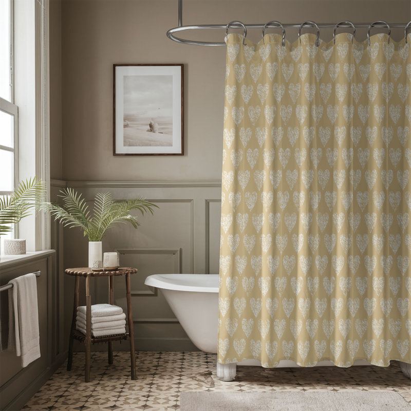 Indigo Shapes - Rideau de douche Premium, H 74 po x l 71 po