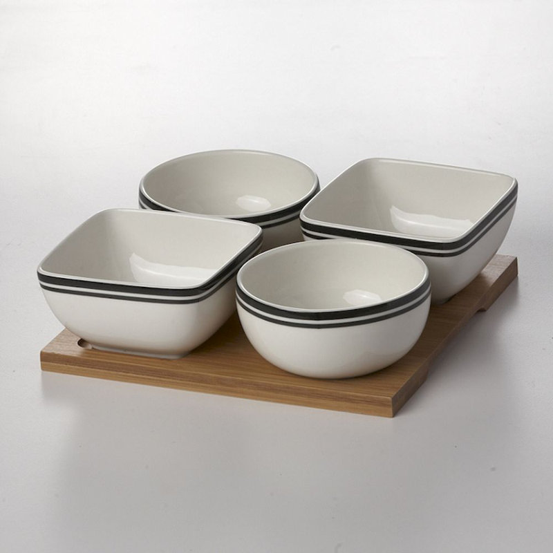 Ensemble 4 pièces de serveurs de condiment Dupond