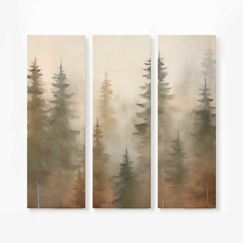«Foggy Warm Forest I», reproduction sur toile, Toile tendue, 60" H x 60" W x 1.25" D, 3