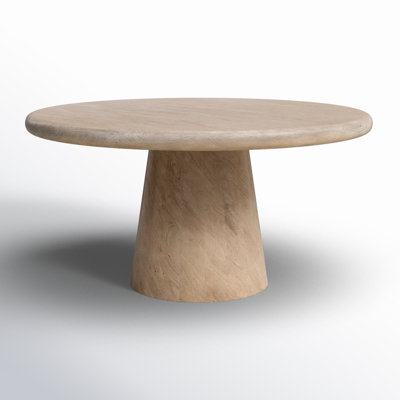 Johari 60" Acacia Solid Wood Pedestal Dining Table by Wade Logan