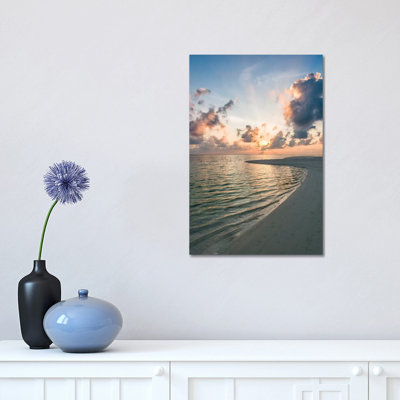 Coucher de soleil à la plage par Jan Becke - photographie sur toile tendue