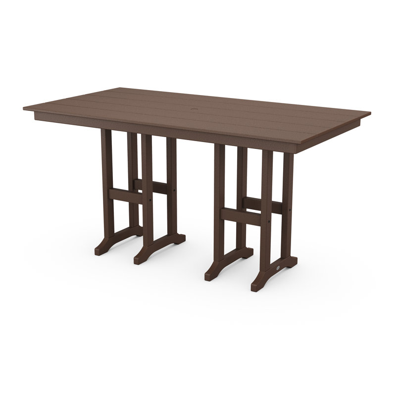 Table de salle à manger POLYWOOD x Sol 72, Marron foncé, L 37 po x L 72 po x H 37,06 po