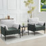 32" W Contemporary Color-Blocked Accent Chair (Set Of 2)