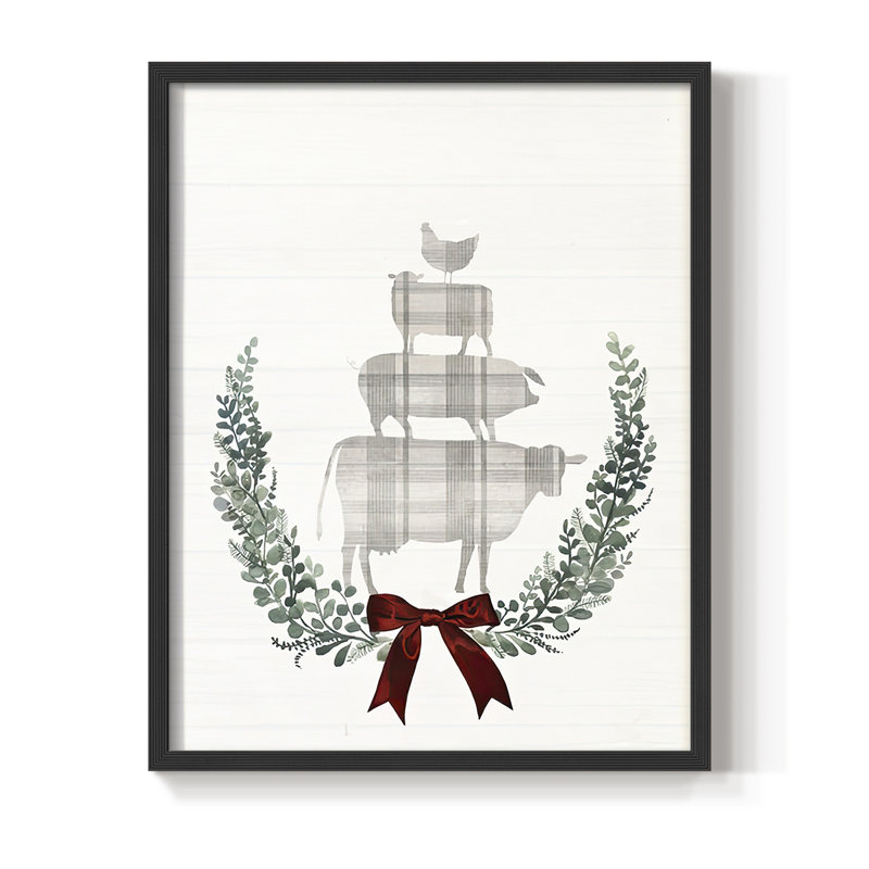 «Yuletide Animals I», Noir, H 21 po x l 17 po