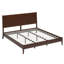 Base de lit plateforme Mid-Century moderne en bambou massif sans sommier et facile à assembler-129422254