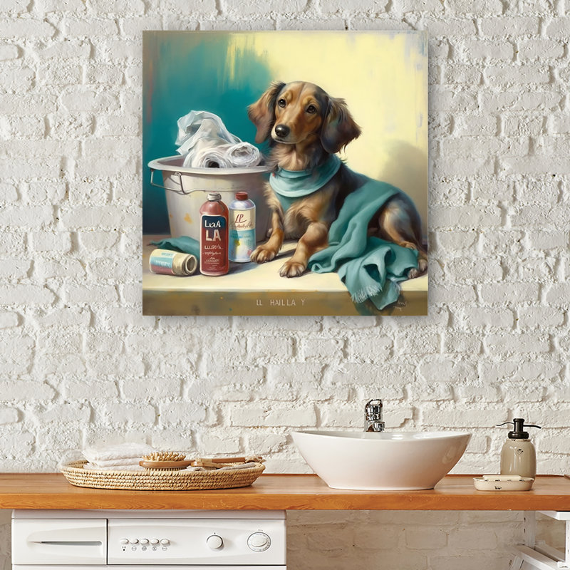 " Dachshund Doing The Laundry I "
