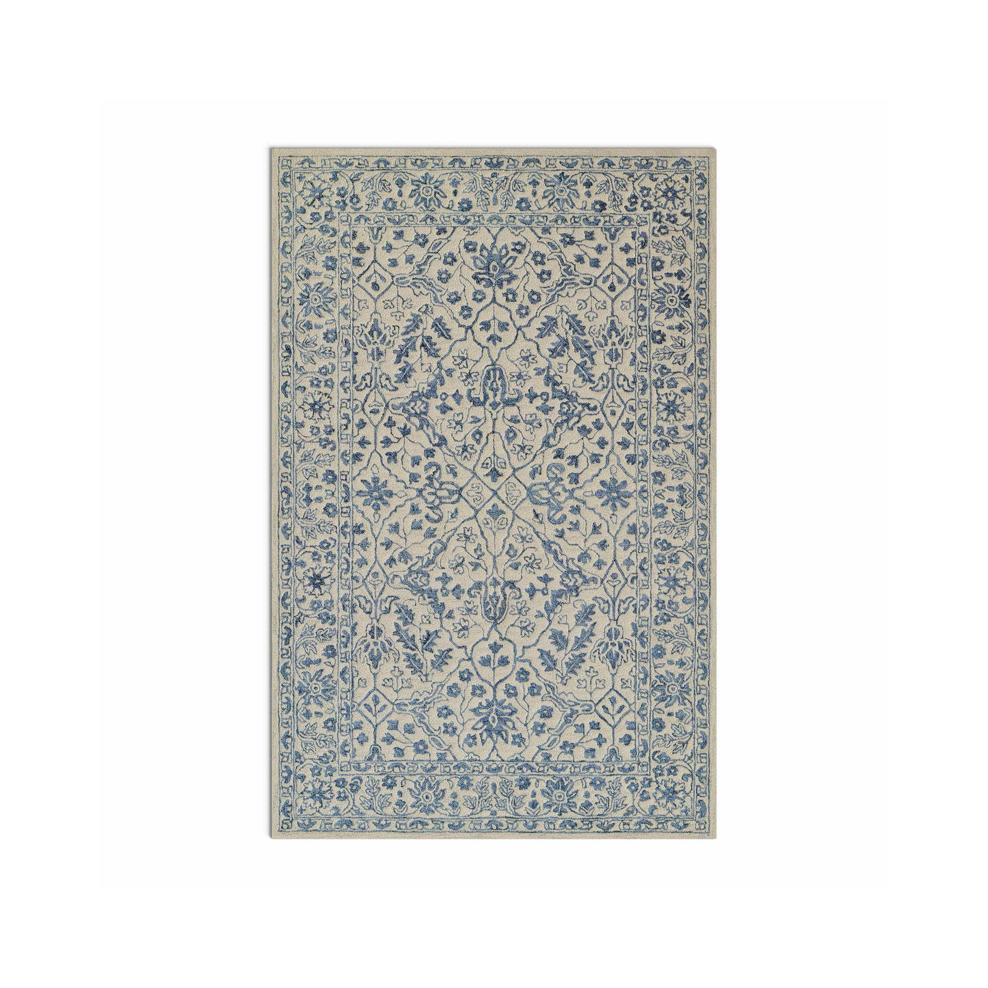 Bayford Handmade Wool Rug, Rectangle 5' x 8'