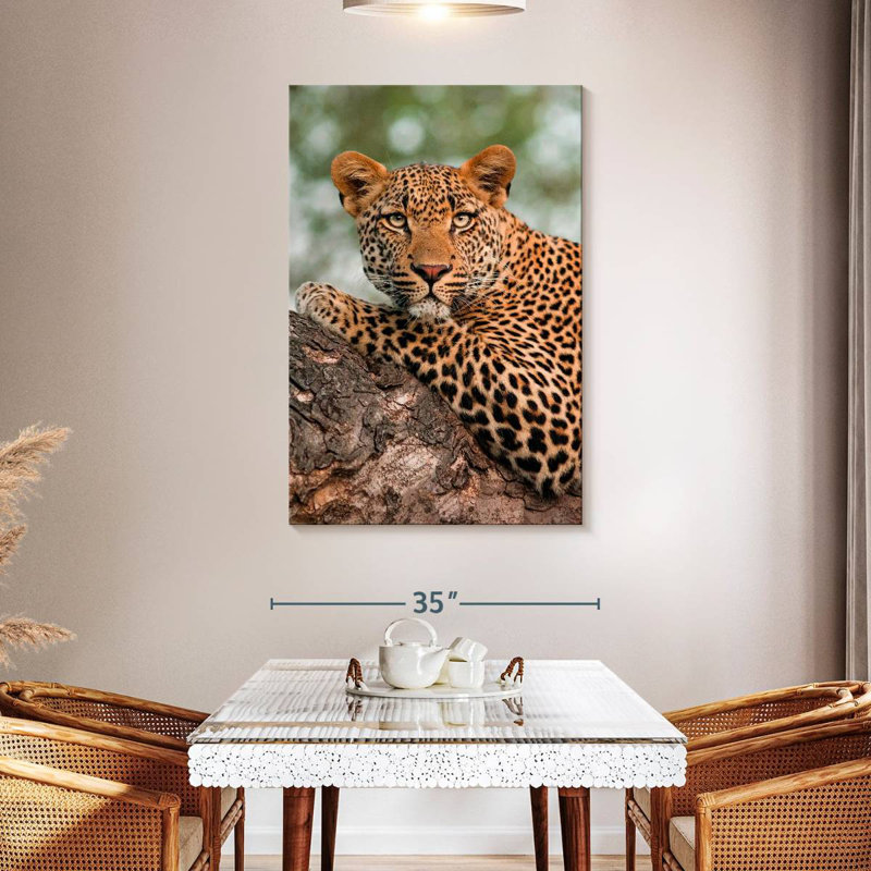 Brampt Striking Leopard, 48" H x 32" W