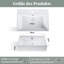 Belfry Bathroom 42mm W White Ceramic Oval Sink with Overflow-1318574966