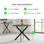 Hadlow Veneer & Metal Round Dining Table With Ophelia Fabric Chairs - Modern Statement Design-1637923535