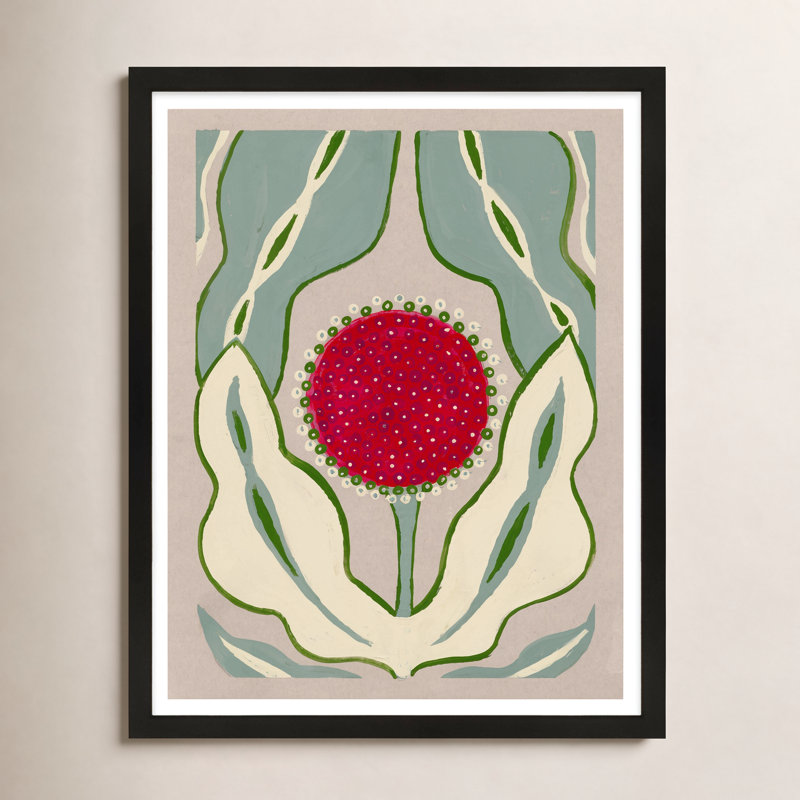 «Enette Magical Poppy 2» par Andrea Stokes - impression d'un seul cadre, Papier avec cadre noir