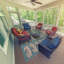 Tapis intérieur / extérieur bleu Hodgson-219058296