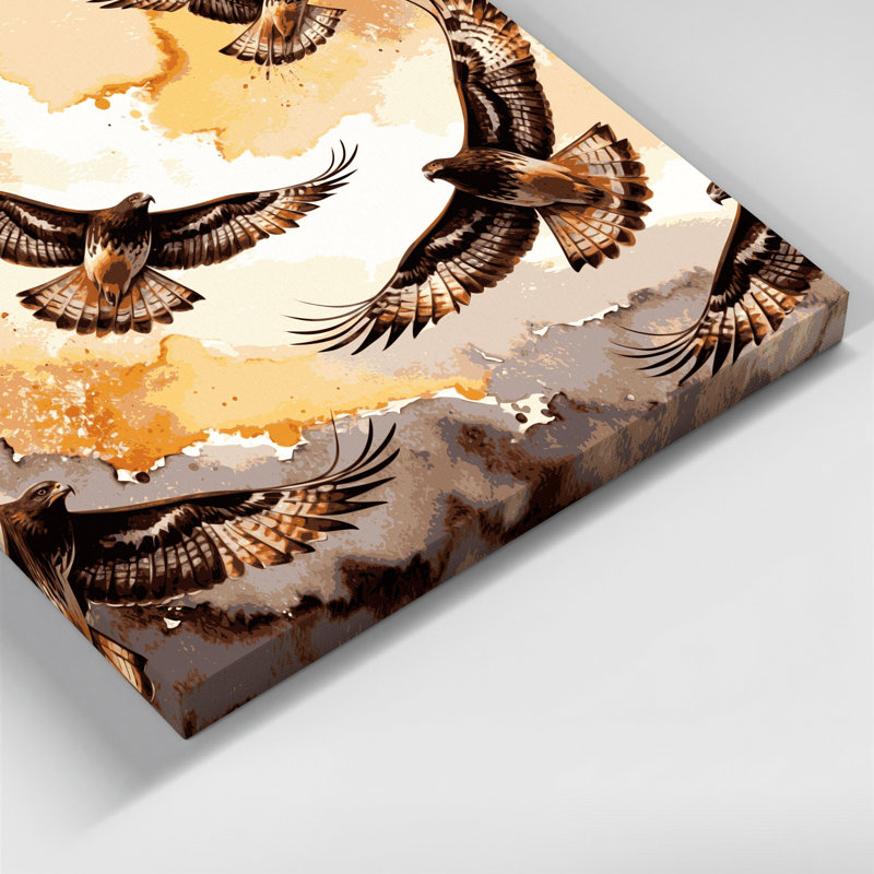 Art mural sur toile beige, H 11 po x l 14 po