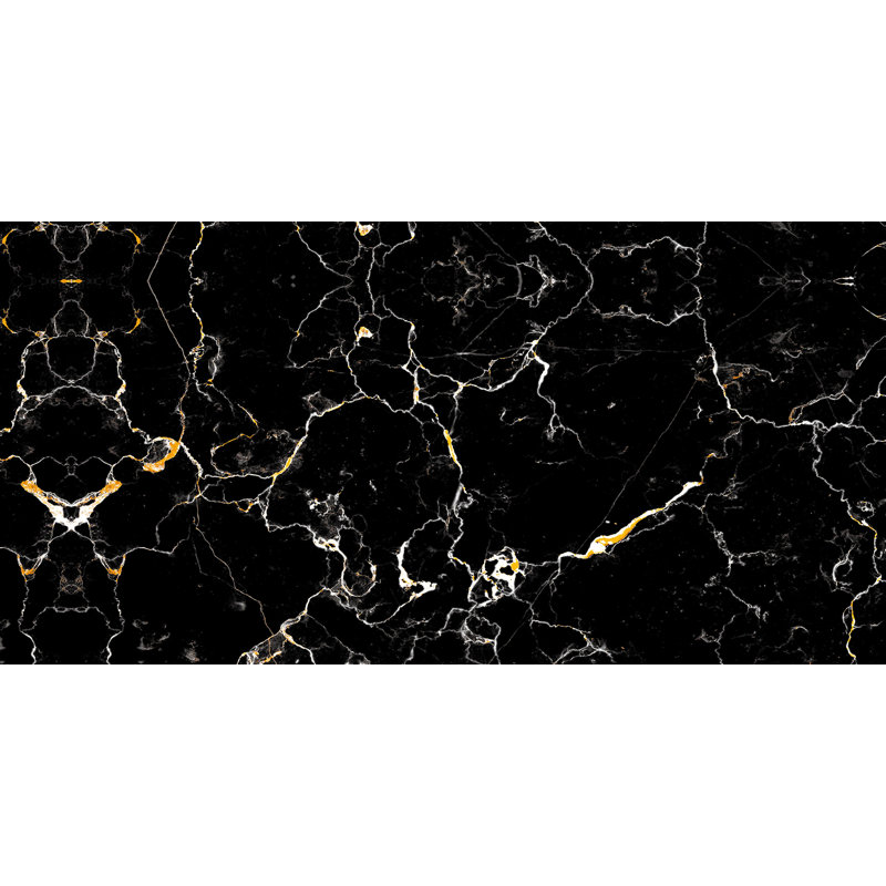 Panneaux muraux imitation marbre noir et blanc 23,6 po x 11,8 po Falkirk Moray (paquet de 1)