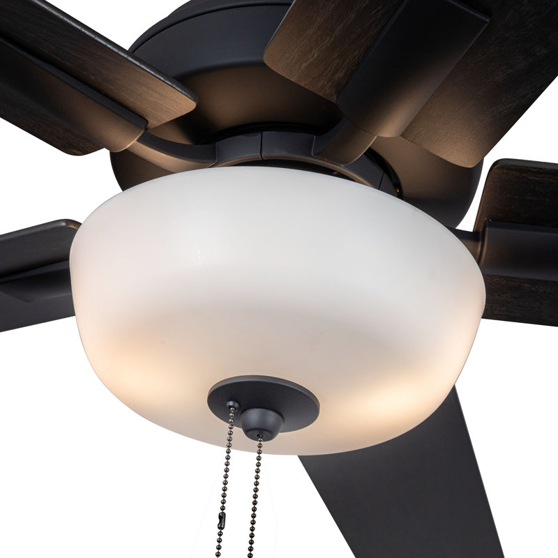 Erikson LED Ceiling Fan, Matte Black, Black