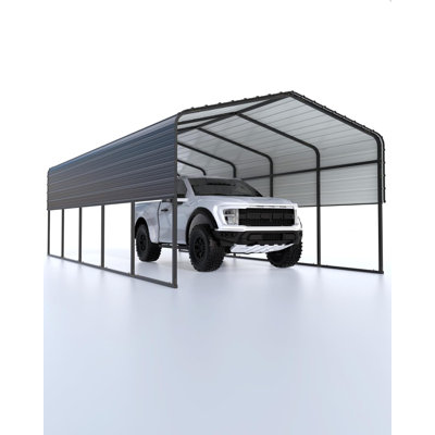 13' X 20' Heavy Duty Carport Canopy With Updated Frame Structure