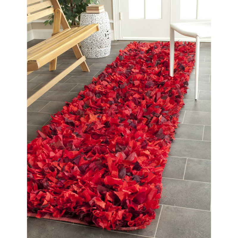 Godsey Shag Hand Woven Performance Solid Color Rug, Runner 2'3" x 6'
