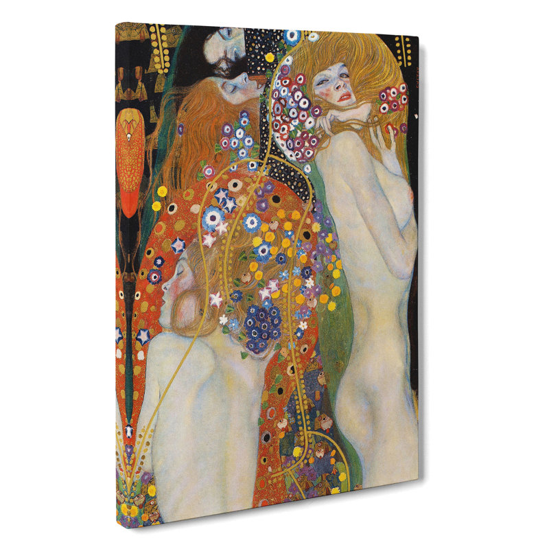 Water Serpants Ii by Gustav Klimt - Wrapped Canvas Painting, 60cm H x 40cm W x 3cm D
