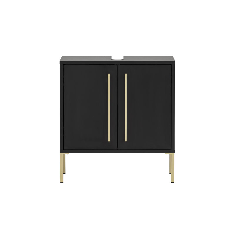 Sarah 57.1cm Single Bathroom Vanity Base Only, Schwarz