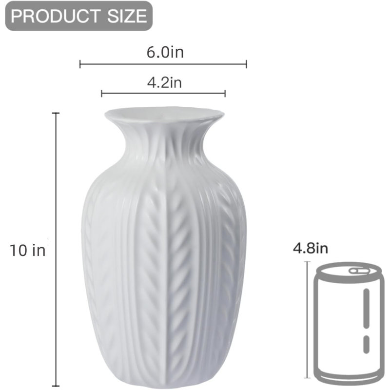Vase à fleurs en céramique blanche