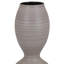 Vase à fleurs moderne, double ampoule en céramique texturée gris ombré, 17 pouces