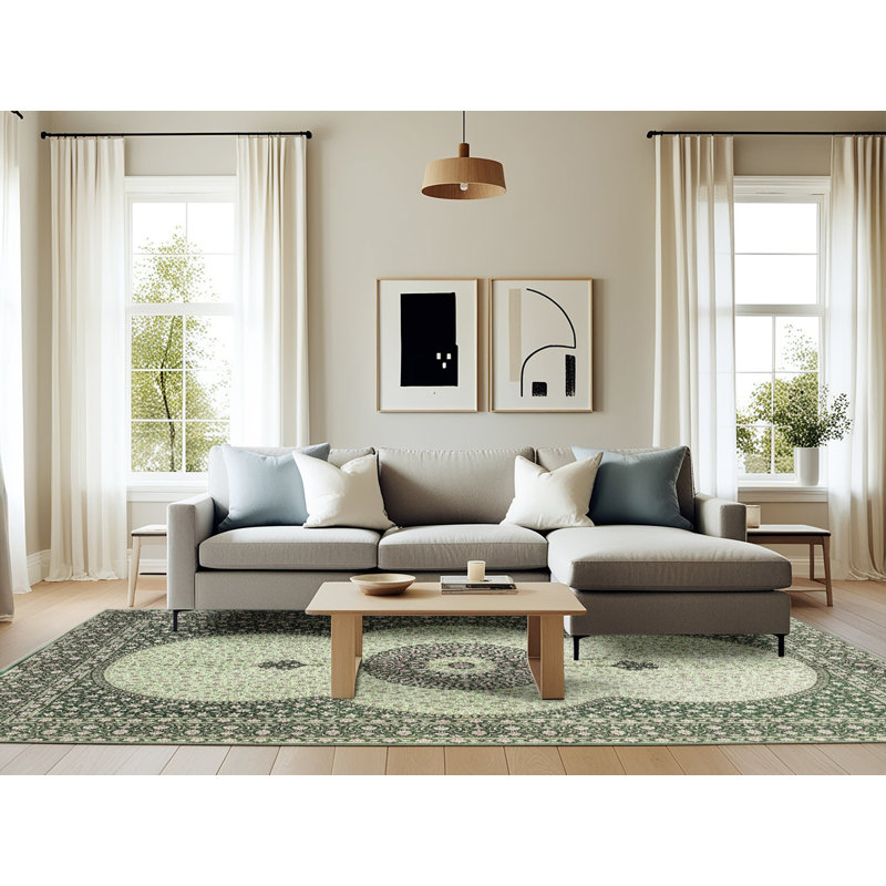 Oriental Indoor Rug, Rectangle 6' x 9'