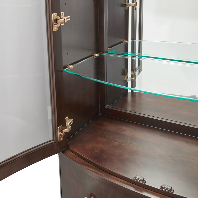 Camellia Field Lighted Curio Cabinet