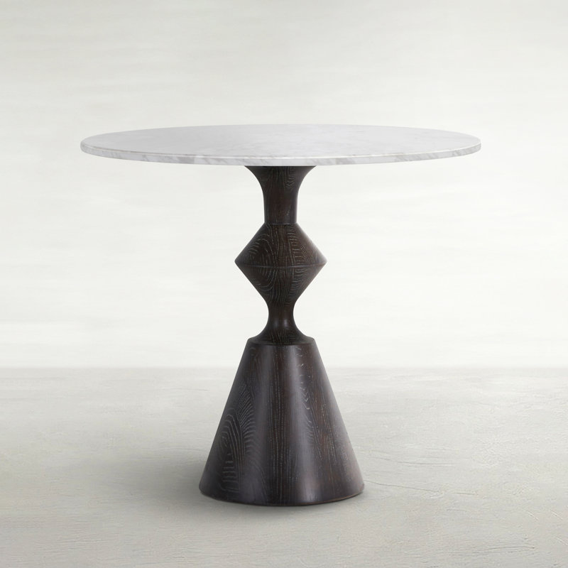 Benedict 32" Genuine Marble Pedestal Dining Table