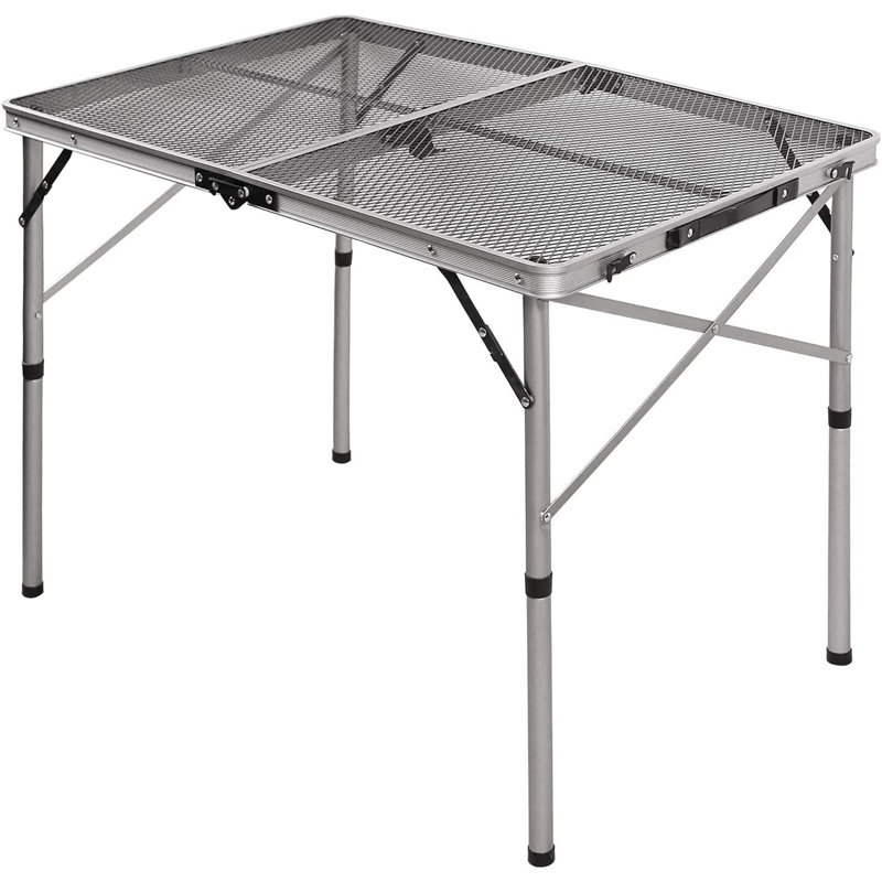 Keirrah Folding Outdoor Table for Grill, Silver, 24" W x 48" L x 28" H