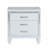 Nightstands with mirror frame accents, Bedside Table with two drawers and one hidden drawer, End Table with Crystal Pull for Living Room,Bedroom, White