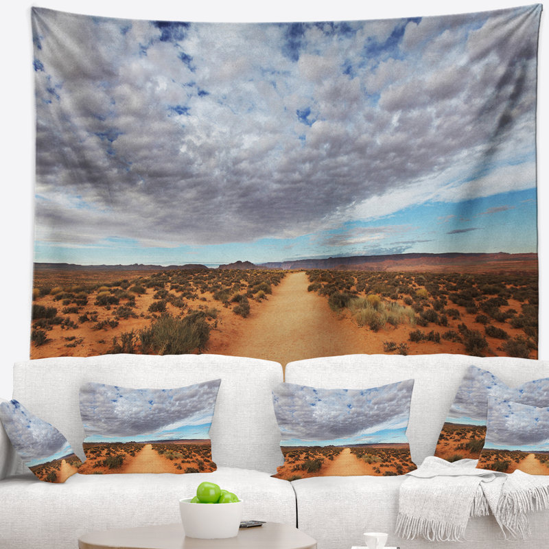 Tapisserie ciel en paysage de l’afrique sous le nuage vif, H 32 po x l 39 po