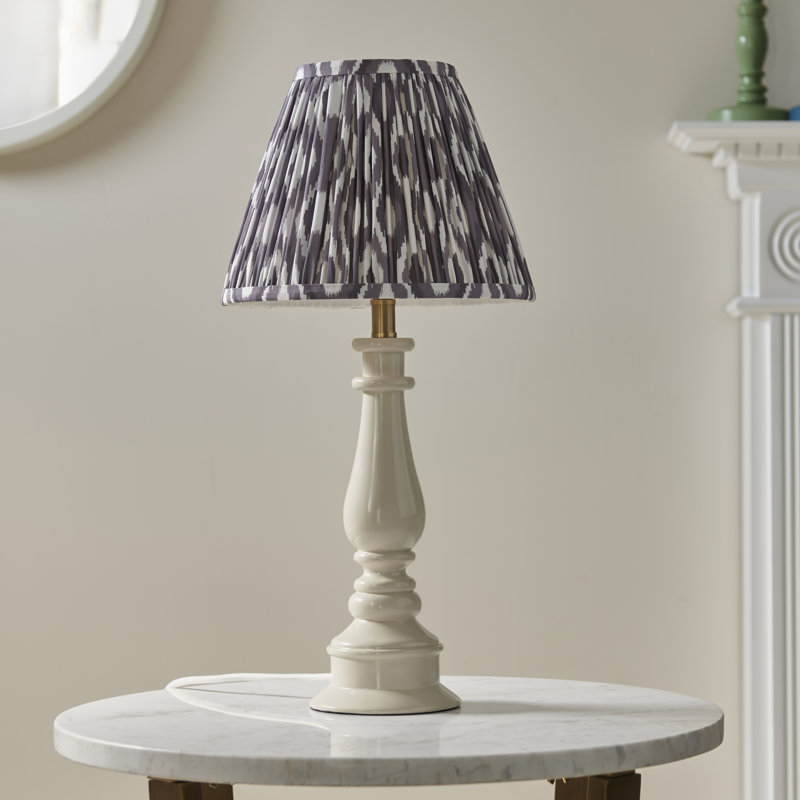 Myrtle Table Lamp, Pearl Grey, 52cm H x 25cm W x 25cm D