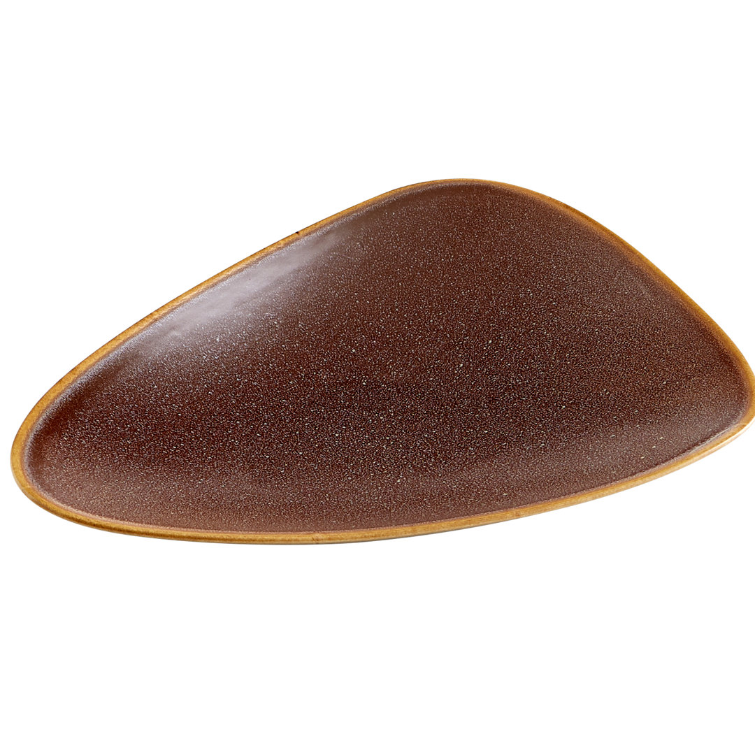 Capri Ceramic Abstract Decorative Bowl in Olive Glaze Cyan Design 