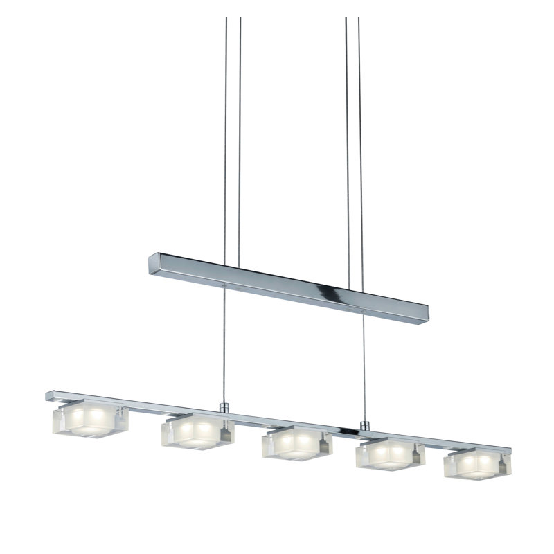 Luminaire suspendu linéaire pour îlot de cuisine 5 lumières del Abston