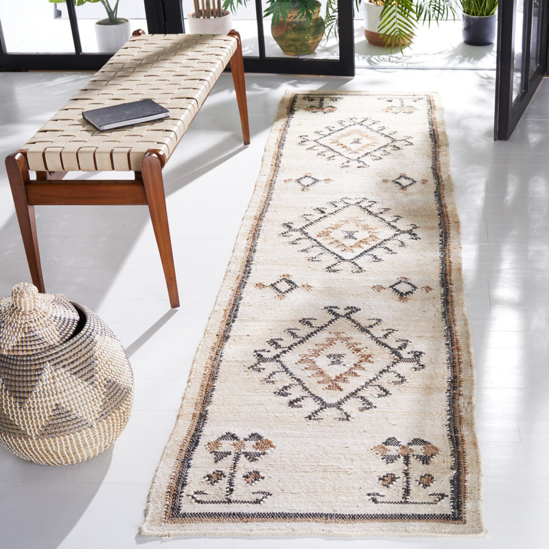 Kalinka Flat Weave Jute Southwestern Rug, Runner 2'3" x 7'