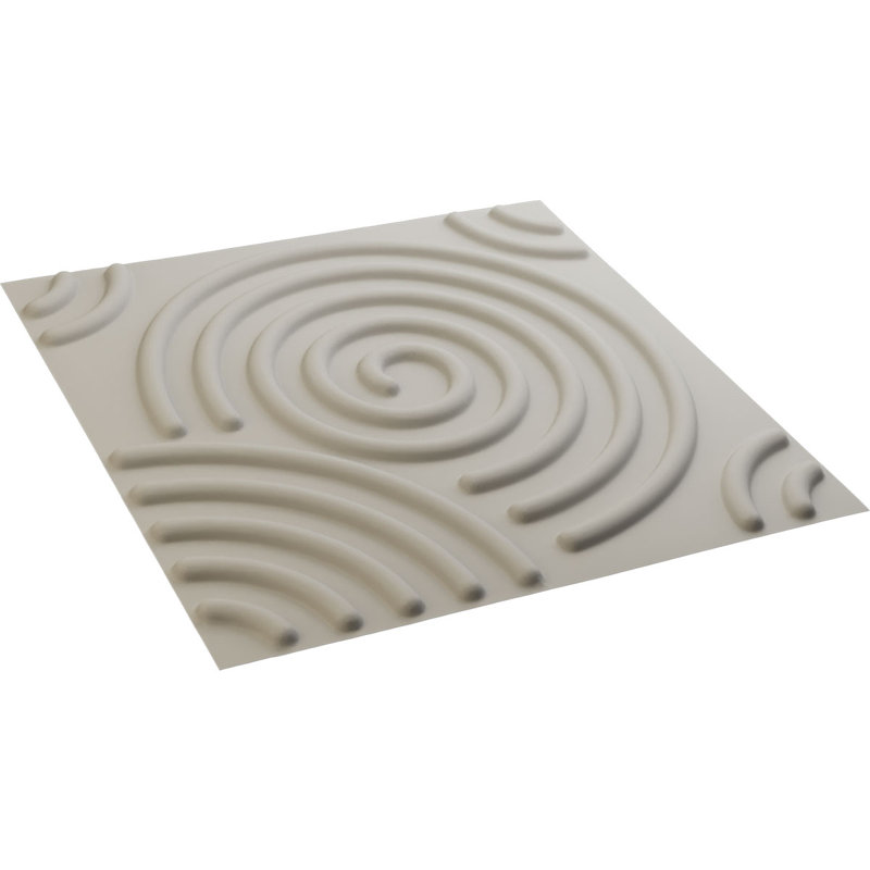 Panneau mural décoratif Spiral EnduraWall 3D, Blanc fleur satiné UltraCover