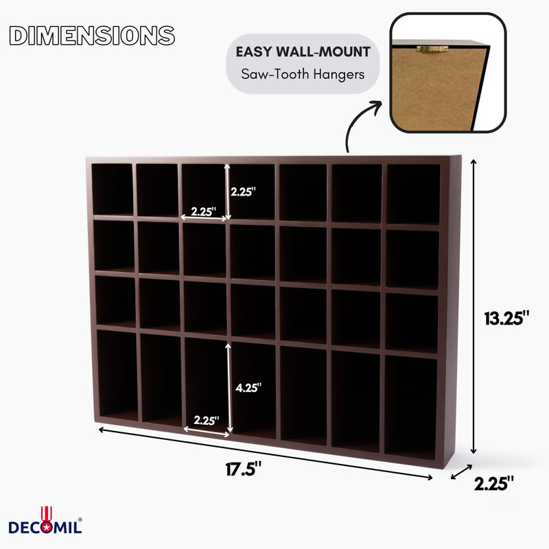 17.5'' H x 13.25'' W Wood Display Case