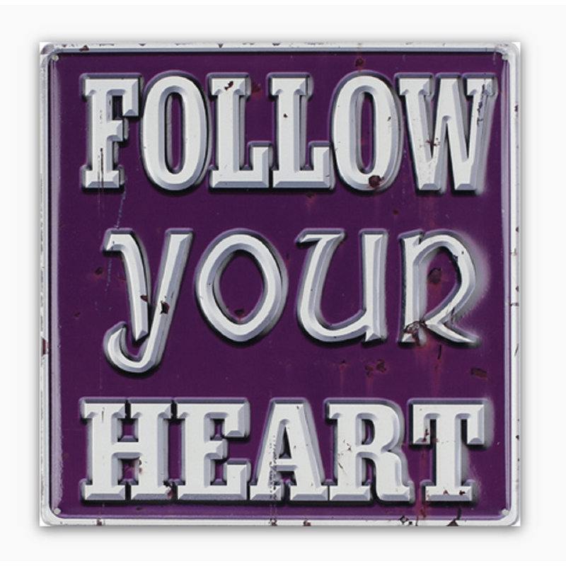 Décoration murale «Follow Your Heart», Mauve