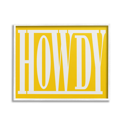bc-662_FG " Howdy Phrase on Yellow " Print