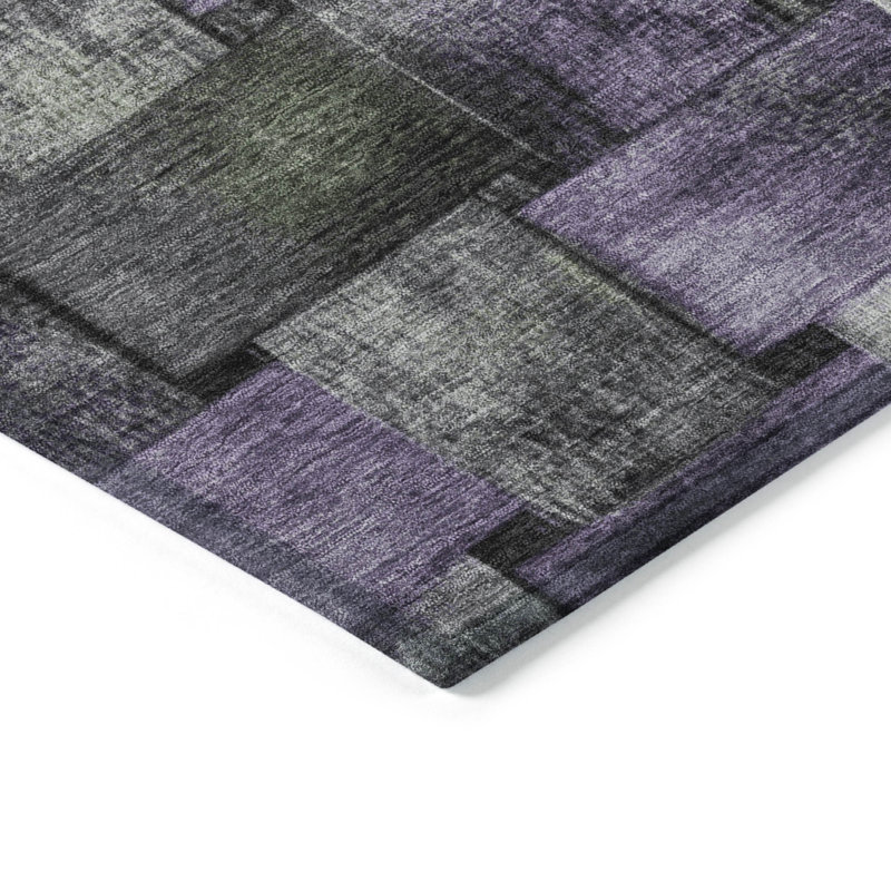 Tapis de sauge Xhevrie intérieur / extérieur lavable à la machine, Rond 8 pi