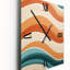 Vagues d'élégance rétro en bleu - Très grandes horloges murales modernes Mid-Century-99636899