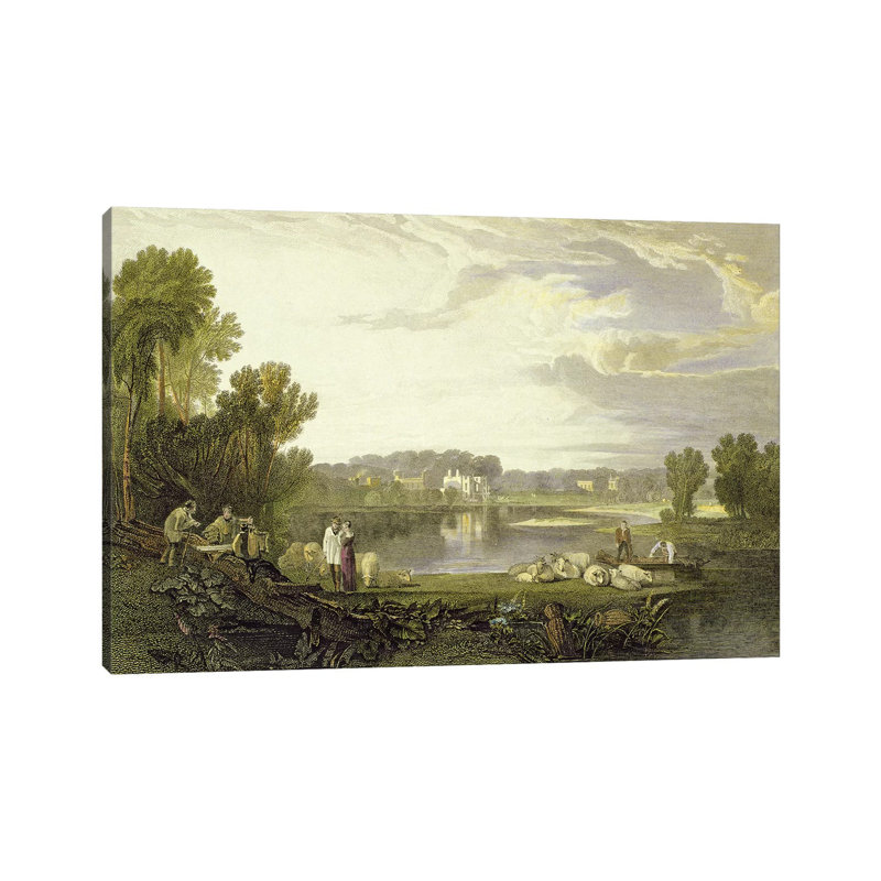 Alexander Pope's Villa, Twickenham, 1811 (John Pye Engraving) by J.M.W. Turner - Wrapped Canvas Print