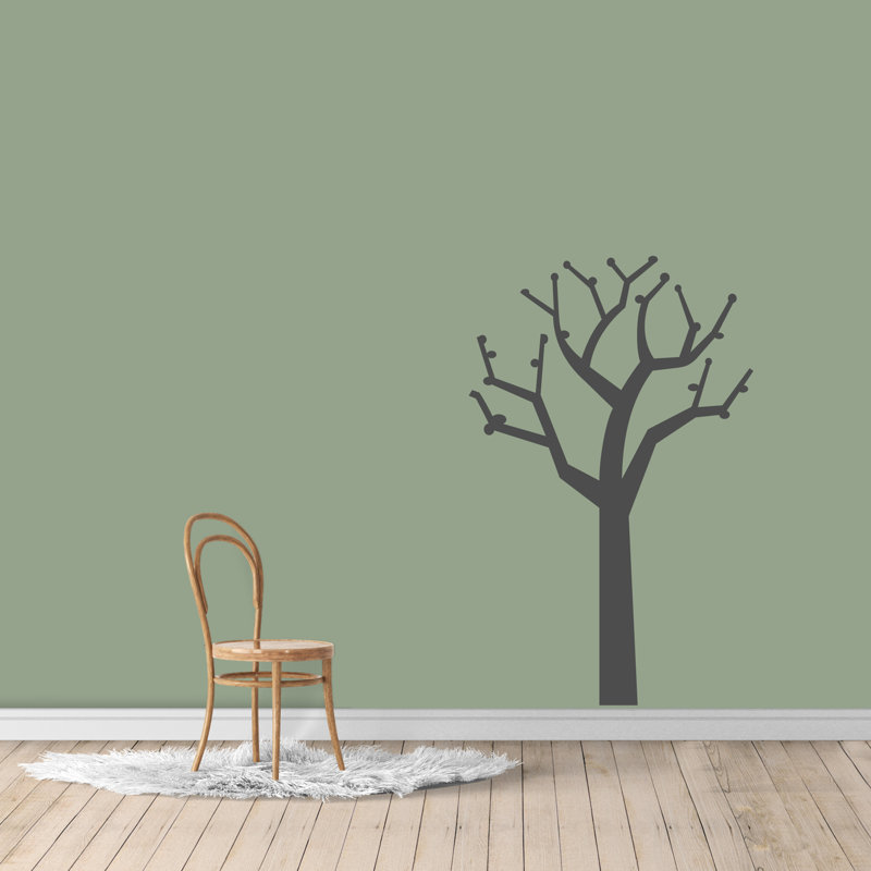 Décalcomanies murales arbre, Gris foncé