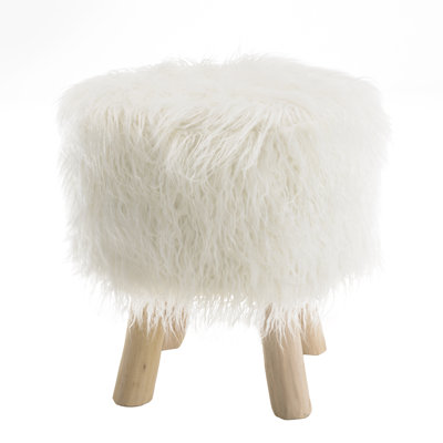 Solid + Manufactured Wood Accent Stool