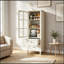 Armoire avec portes en verre et double tiroir-2131794611