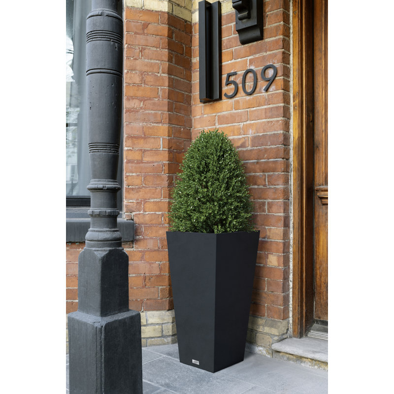Pure Series Midland Planter, Black, 66cm H x 35cm W x 35cm D, 1