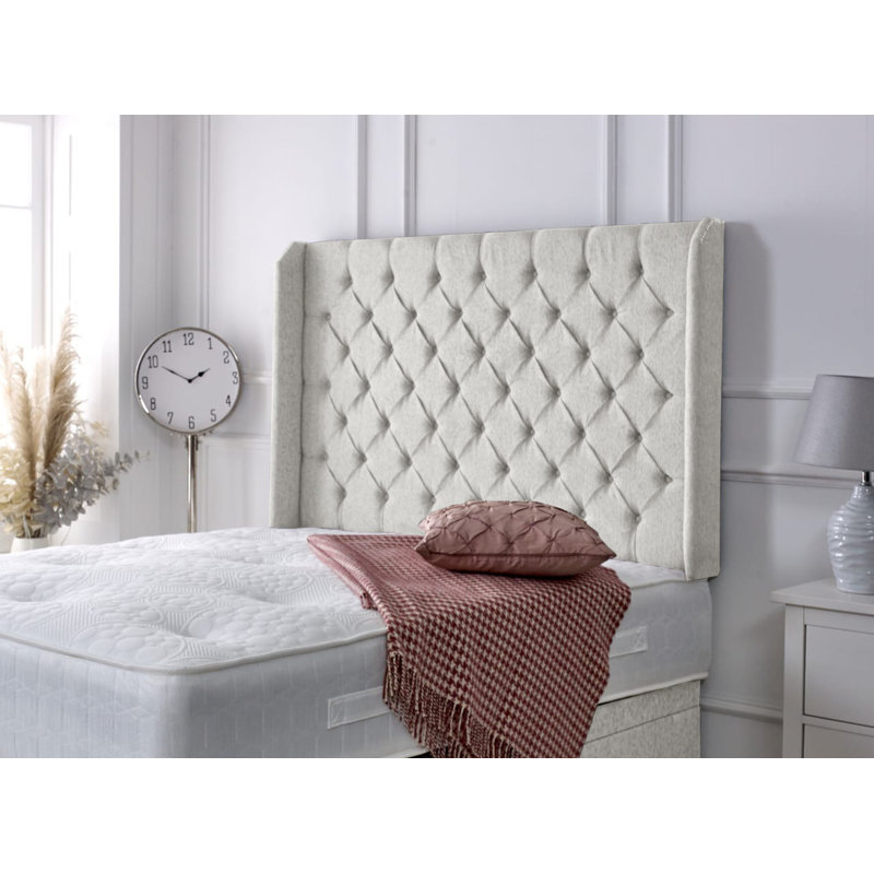 Upholstered Headboard, Double (4'6), Stone Chenille